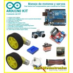 Kit Manejo de motores y servos, componentes de robot + Arduino UNO